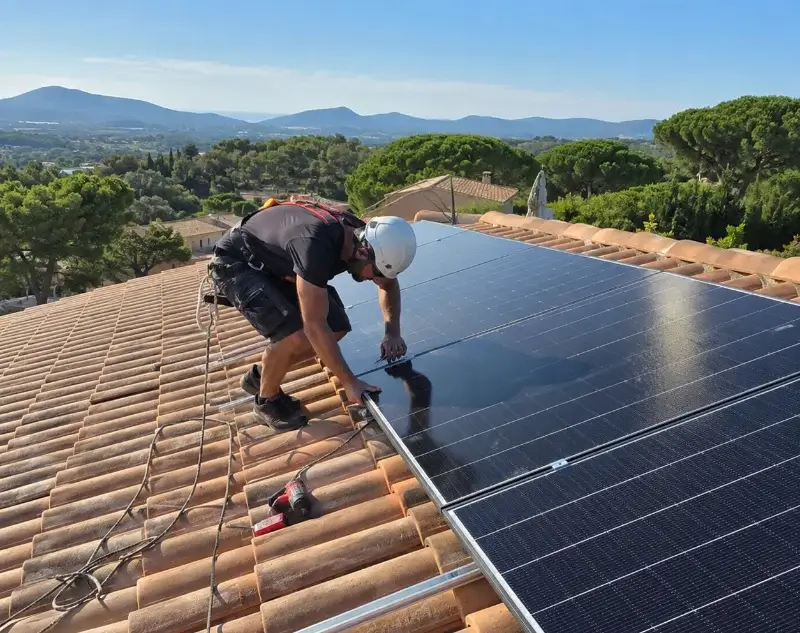 Installateur panneaux solaires Pampelonne — pose photovoltaïque sur toiture
