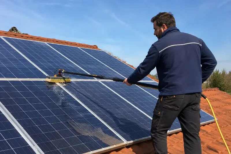 Nettoyage et entretien de panneaux solaires à Pampelonne